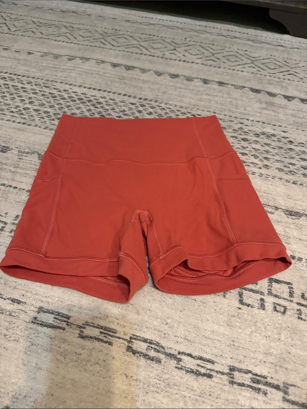 High-Rise Active Bike Shorts in Terracotta